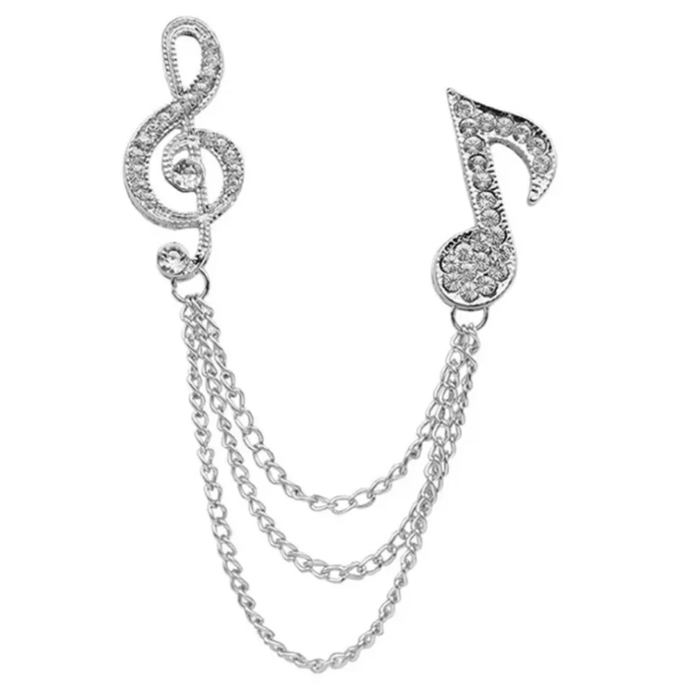 🎶 Music Notes Chain Pin - Picture 1 of 4